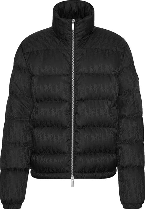 dior black oblique puffer jacket|dior oblique jacket hooded.